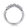 Curved-14K White Gold Diamond Anniversary Band