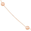 Sterling Silver Polished Bead Station Long Necklace