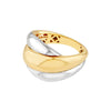 Two Tone Triple Row Twist Ring