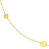 Long Hammered Forzentina Necklace with Discs