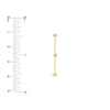 Diamond Bezel and Cluster Dangle Earrings