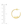 Revolve Block Nameplate Hoop Earrings