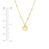 Circle Plate with Bead Frame Necklace