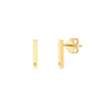 Mini Staple Bar Earrings with Diamond