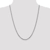 14K White Gold 2.9mm Flat Beveled Curb Chain