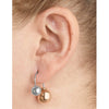 Sterling Silver &amp; Rose-tone Dangle Earrings