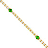 Emerald &amp; Diamond Station Bracelet