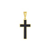 Small Black Enamel Cross Pendant