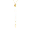 Virgin Mary with Cross Beaded Y-Necklace