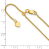 Sterling Silver Adjustable Gold-plated 1.3mm Spiga Chain