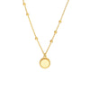 Circle Plate with Bead Frame Necklace
