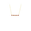 Diamond and Ruby Bezel Bar Necklace