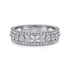 Wide 14K White Gold Diamond Anniversary Band