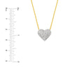 Diamond Pave Heart Necklace (1/2tcw)