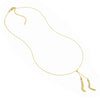 Double Bead and Tassel Lariat Necklace