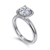 14K White Gold Round Diamond Engagement Ring