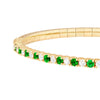 Emerald &amp; Diamond Flex Tennis Bracelet (1/2tcw)