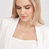 50/50 Lt. Turquoise Enamel Diamond Heart Necklace