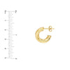 8mm ID Twisted Open Hoop Earring