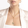 Diamond Radiant Medallion Paper Clip Lariat Necklace