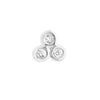 1/15tcw Diamond Trinity Stud Earrings