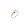 14K Yellow 6.5 mm Round Engagement Ring Mounting