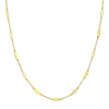 Mixed Oval Station Curb Chain Necklace