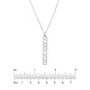 5mm Vertical Roman Numeral Pendant Necklace