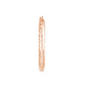 3mm x 30mm Diamond-Cut Hoop Earrings