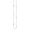 Sterling Silver Bead and Mariner Link Station Long Necklace