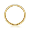 14K White-Yellow Gold 6mm - Two Tone Men's Wedding Band in Satin Finish