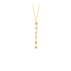 Lariat Necklace with Mixed Diamond Bezels