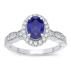 14K 0.25Ct Diamond Sapphire Ring