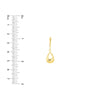 Puffy Teardrop Dangle Earrings on Leverback