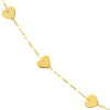 Adjustable Five Heart Stations Necklace