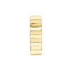 Ridged Polished Round Hoop Earrings