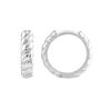 Medium Ribbed Polished Hoops