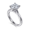 14K White Gold Round Diamond Engagement Ring