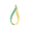 Turquoise Enamel Oval Twist Hoops