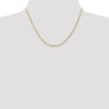 10K 2mm Diamond-Cut Lightweight Rope Chain