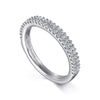 14K White Gold Double Row Diamond Anniversary Band