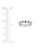 3/4tcw Round Sapphire Straight Band Ring