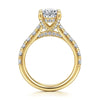 14K Yellow Gold Oval Diamond Engagement Ring