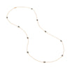 Sterling Silver Leaf Stations Long Necklace