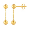 Bead Cable Chain Dangle Earrings