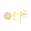 Pave Diamond Round Stud Earrings (1/5tcw)