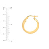 Wide Textured Round Hoop Earrings