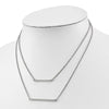 Sterling Silver Double 1.4 mm Strand with 2in ext. Necklace