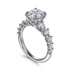 14K White Gold Round Diamond Engagement Ring