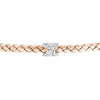 Cross-Cross Diamond Rose/White Mesh Bangle